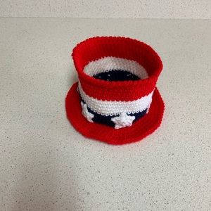 American Hat Bowl Patriotic Red, White and Blue